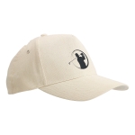 Natuurlijke kleur katoenen cap laten bedrukken Ecostyle Cap kleur naturel afbeelding met logo