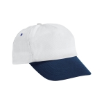 Tweekleurige polyester pet met logo borduren Visor kleur blauw