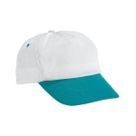 Tweekleurige polyester pet met logo borduren Visor kleur lichtblauw