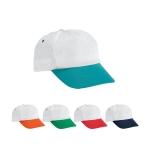 Tweekleurige polyester pet met logo borduren Visor met afdrukgebied