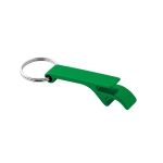 Aluminium bieropener sleutelhanger in kleur Aluhandle kleur groen