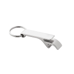 Aluminium bieropener sleutelhanger in kleur Aluhandle kleur zilver