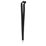 Keycord bedrukken van 2 cm met veiligheidsclip BasicStyle Plus kleur zwart