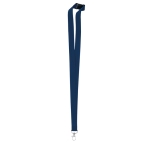 Keycord bedrukken van 2 cm met veiligheidsclip BasicStyle Plus kleur blauw