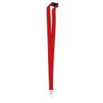 Keycord bedrukken van 2 cm met veiligheidsclip BasicStyle Plus kleur rood