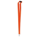 Keycord bedrukken van 2 cm met veiligheidsclip BasicStyle Plus kleur oranje