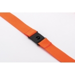 Keycord bedrukken van 2 cm met veiligheidsclip BasicStyle Plus kleur oranje tweede weergave