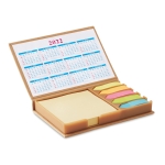 Briefpapierset met kleurrijke labels Calendar kleur beige achtste weergave