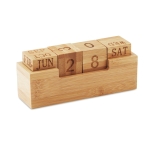 Bamboe houten oneindige bureaukalender Bamboo kleur hout