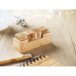 Bamboe houten oneindige bureaukalender Bamboo kleur hout sfeervolle weergave