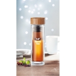 Flessen van borosilicaatglas met infuser 420 ml TeaBoo kleur doorzichtig sfeervolle hoofdweergave