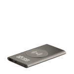 Draadloze oplader en powerbank van 4.000 mAh Powercard Chargepad weergave met bedrukking