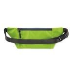 Polyester heuptasjes met dubbele ritssluiting Doublezip kleur limoen groen tweede weergave