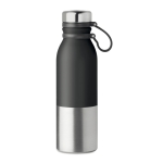 Tweekleurige thermosfles personaliseren 600ml DoubleTwist kleur zwart