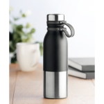 Tweekleurige thermosfles personaliseren 600ml DoubleTwist kleur zwart sfeervolle weergave