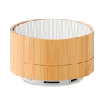 Custom Bluetooth Speaker met logo Bamboo kleur wit tweede weergave