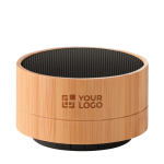 Custom Bluetooth Speaker met logo Bamboo weergave met bedrukking