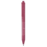 Ecologische pen met blauwe inkt bedrukken Ecologic Style kleur rood derde hoofdweergave