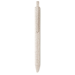 Ecologische pen met blauwe inkt bedrukken Ecologic Style kleur beige