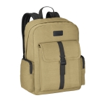 Rugzakken van katoenen canvas voor pc van 15,6 inch Knapsack kleur khaki