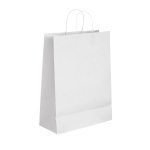 Goedkope witte papieren tasjes bedrukken 90 g/m2 Retail kleur wit