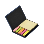 Set gekleurde sticky notes in verschillende maten Twelve kleur blauw derde weergave