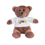 Teddybeer met logo en T-shirt Big Bear kleur wit eerste weergave