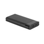 Powerbank van ABS met zaklamp 16.000 mAh Black kleur zwart