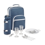 Complete picknickrugzak inclusief bestek Parkview Picknickset kleur blauw vierde weergave