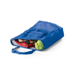 Opvouwbare polyester tas die als koelbox dient met ritssluiting kleur koningsblauw tweede weergave