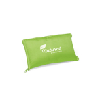 Opvouwbare polyester tas die als koelbox dient met ritssluiting kleur lichtgroen afbeelding met logo 2