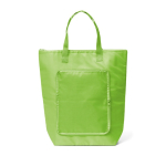 Opvouwbare polyester tas die als koelbox dient met ritssluiting kleur lichtgroen