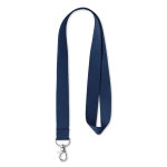 Goedkope polyester lanyards op maat 15, 20 of 25 mm Regular kleur blauw