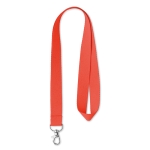 Goedkope polyester lanyards op maat 15, 20 of 25 mm Regular kleur rood