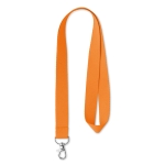 Goedkope polyester lanyards op maat 15, 20 of 25 mm Regular kleur oranje