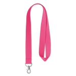 Goedkope polyester lanyards op maat 15, 20 of 25 mm Regular kleur roze