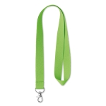 Goedkope polyester lanyards op maat 15, 20 of 25 mm Regular kleur limoen groen