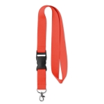 Voordelige polyester keycord met gesp Regular Plus kleur rood