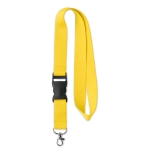 Voordelige polyester keycord met gesp Regular Plus kleur geel