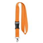 Voordelige polyester keycord met gesp Regular Plus kleur oranje