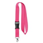 Voordelige polyester keycord met gesp Regular Plus kleur roze