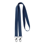 Zakelijk keycords met dubbele sluiting Duo kleur blauw