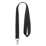 Polyester promotie keycord bedrukken met logo Woven kleur zwart