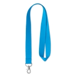 Polyester promotie keycord bedrukken met logo Woven kleur lichtblauw