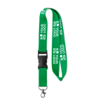 Polyester lanyards bedrukken inclusief logogesp Woven Plus weergave met bedrukking