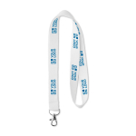 Duurzame biologische katoenen festival lanyards Cotton weergave met bedrukking