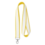 Lanyard met satijnlaag voor Double Sublim full colour bedrukking kleur geel