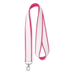 Lanyard met satijnlaag voor Double Sublim full colour bedrukking kleur roze