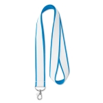 Lanyard met satijnlaag voor Double Sublim full colour bedrukking kleur lichtblauw