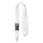 Gesublimeerde lanyards met gesp Double Sublim Plus kleur wit